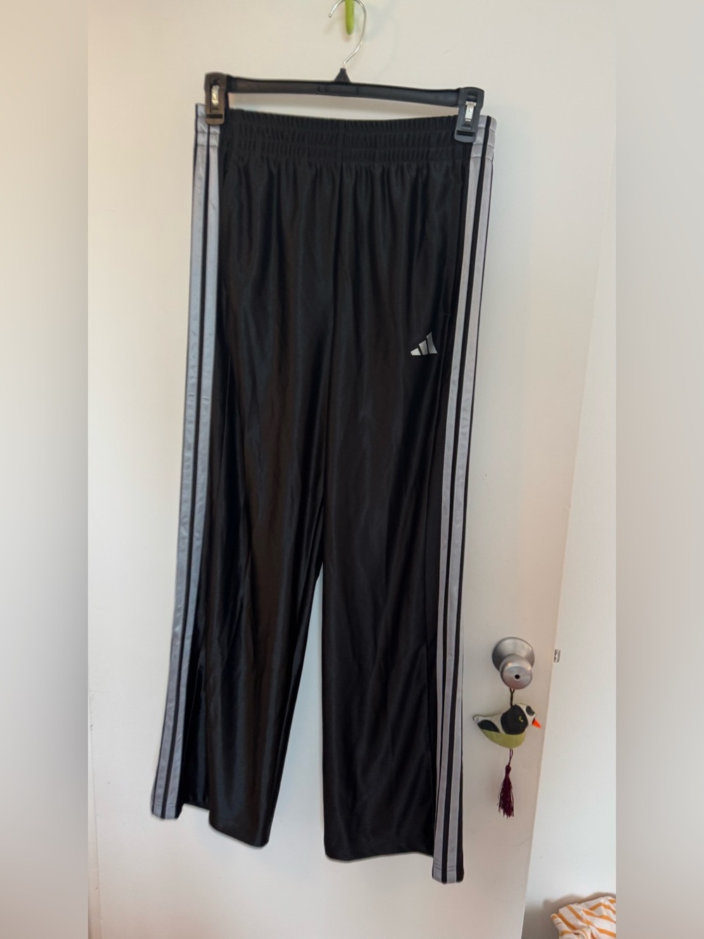 Adidas Black Pants with Side Stripes